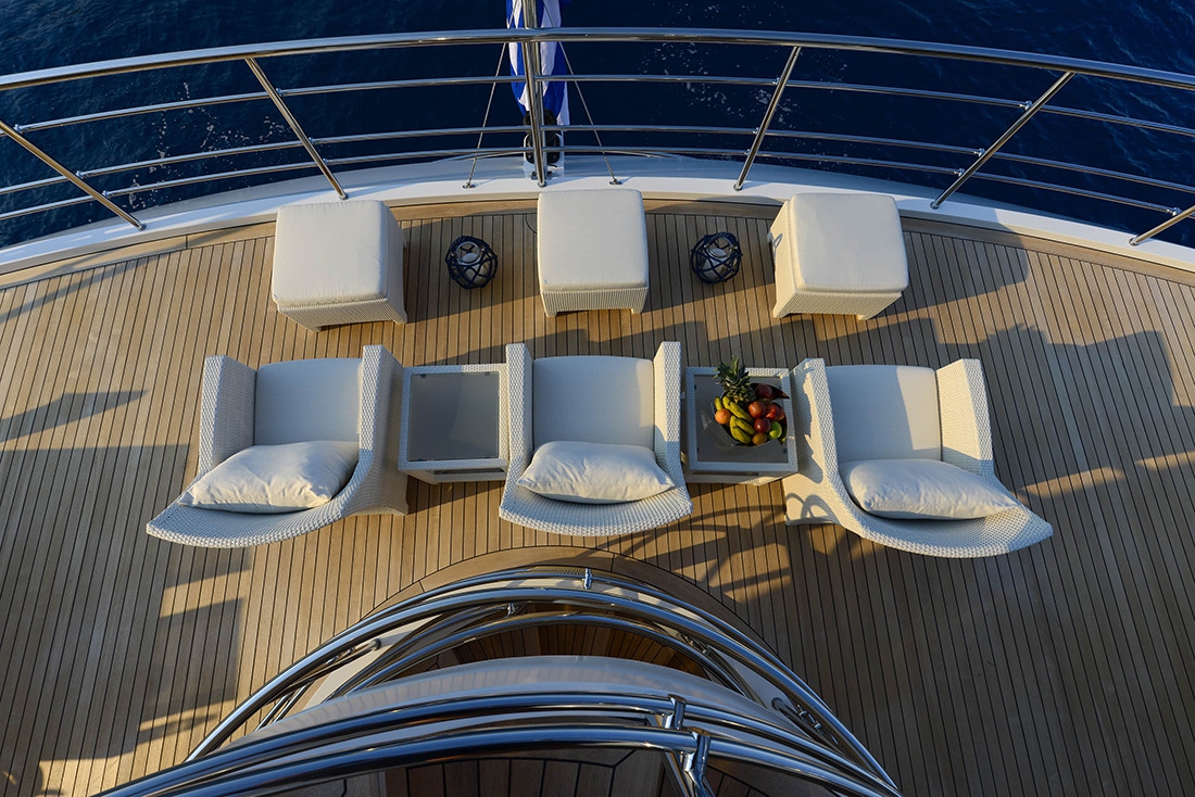 Outdoor seating on Serenity